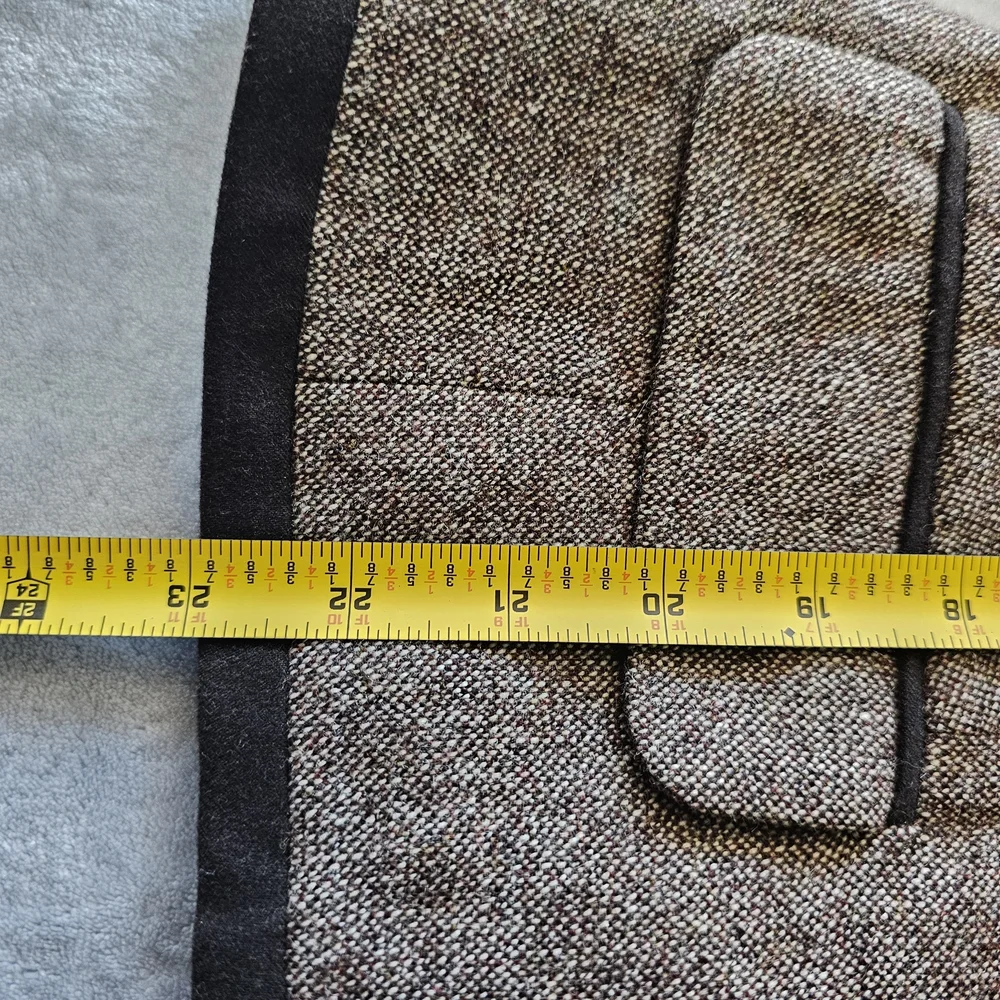 Trina Turk Wool Blend Brown Tweed Suit sz 2 Made in California - Picture 10 of 12